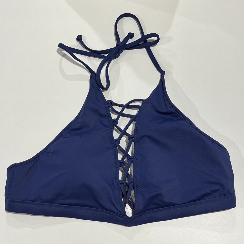 NWT VS Pink high-neck strappy bikini top